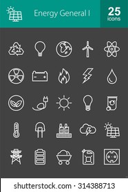 Energy and Technology icon set. Suitable for use on web apps,  mobile apps and print media.