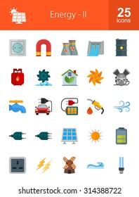 Energy and Technology icon set. Suitable for use on web apps,  mobile apps and print media.