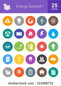 Energy and Technology icon set. Suitable for use on web apps,  mobile apps and print media.