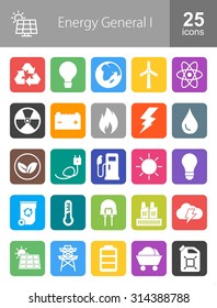 Energy and Technology icon set. Suitable for use on web apps,  mobile apps and print media.