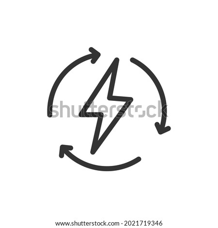 Energy thin line icon. Symbol in trendy outline style. Premium design for web and apps. Perfect for UI. 