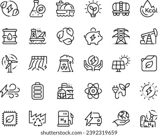 ENERGY - thin line vector icon