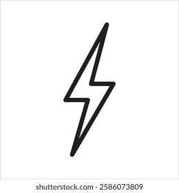 energy thunder Simple Line Icon