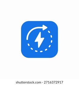 vetor de sinal de ícone de tempo de energia