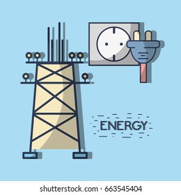 energy tower and electronic cable power