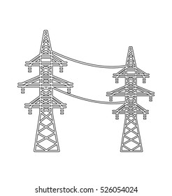 energy tower isolated icon vector illustration design