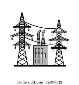 energy tower isolated icon vector illustration design