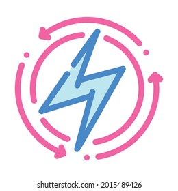 energy transfer sign color icon vector. energy transfer sign sign. isolated symbol illustration
