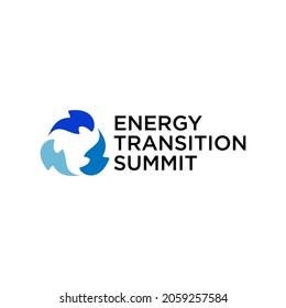 Energy Transition With Lightning Logo Design Template