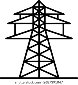 Diseño de Vector de poste de transmisión de energía