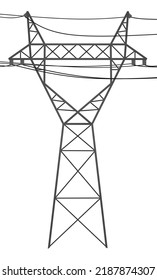 Energy transmission post. vector illustration