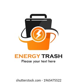 Energy trash logo template illustration