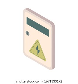 energy triangle label caution icon vector illustration design
