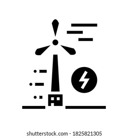 energy turbine glyph icon vector. energy turbine sign. isolated contour symbol black illustration