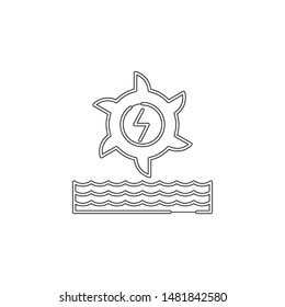 Energy turbine icon. Element of sustainable energy for mobile concept and web apps icon. Outline, thin line icon for website design and development, app development