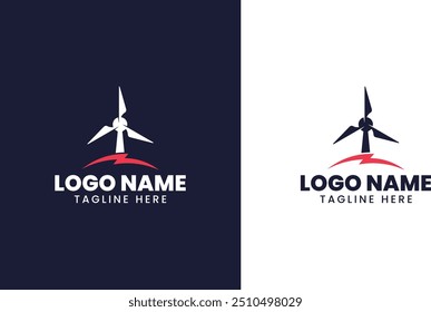 Energy Turbine logo vector symbol illustration design, offshore windmill logo