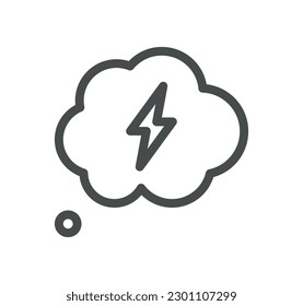 Energy types related icon outline and linear vector.