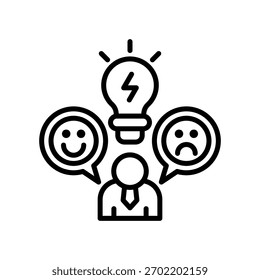 Energienutzerverhalten Symbol Linie Vektorgrafik