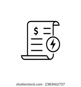 Energy utility bill icon. Clipart image isolated on white background