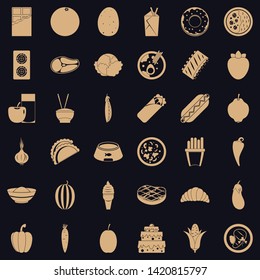 Energy value icons set. Simple set of 36 energy value vector icons for web for any design