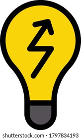 icono de color plano del vector de energía 