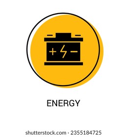 Energy vector. Energy icon illustration on white background. Stock vector.