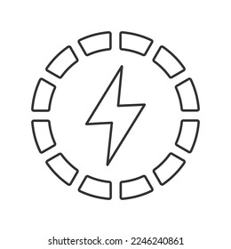 Icono vector de energía. Firma de línea para concepto móvil y diseño web. Símbolo, ilustración del logotipo. Gráficos vectoriales