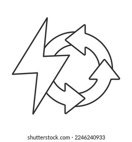 Energy  vector icon. Line sign for mobile concept and web design. Symbol, logo illustration. Vector graphics