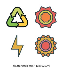 energy vector icon set