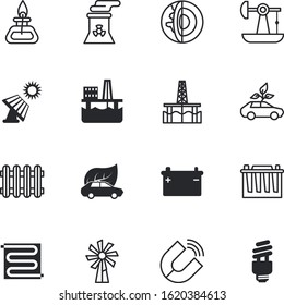 energy vector icon set such as: universe, experiment, rotation, machine, space, structure, mill, wind, magnetism, outer, climate, led, smoke, generator, architecture, inspiration, building, panel