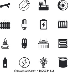 energy vector icon set such as: transportation, station, test, efficiency, outer, reusable, closeup, pipeline, athlete, winter, geology, offshore, bike, field, isometric, food, renewable, flame