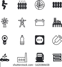energy vector icon set such as: section, windmill, underfloor, field, hybrid, enterprise, bulb, geophysics, container, switch, transport, automobile, pole, alkaline, heated, 3d, violet, solution