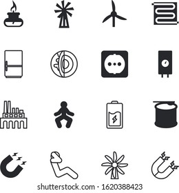energy vector icon set such as: petrochemical, refrigerator, tower, boiler, save, fat, percent, engineering, classic, fridge, european, nozzle, magnetize, earth, pipe, connector, adapter, building