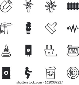 energy vector icon set such as: hydro, unplug, geothermal, long, sparkle, training, human, dutch, coffe, fossil, current, paper, magnetic, can, geyser, geophysics, warming, away, pollution