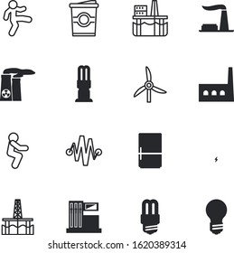 energy vector icon set such as: user, cup, current, creativity, colorl, petrol, latte, charging, cable, house, cooler, hybrid, solar, abstract, manufactory, battery, shadow, future, repair, lamps