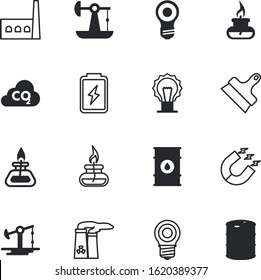energy vector icon set such as: cloud, school, atmosphere, glowing, sustainability, magnetism, template, greenhouse, pollutant, urban, empty, environmental, attraction, dioxide, city, emits, metal