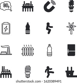 energy vector icon set such as: connect, magnet, chemistry, household, socket, unplugged, single, cable, user, voltage, smog, rotation, dutch, dioxide, interface, wing, attract, freezer, indoors, set
