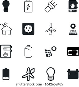 energy vector icon set such as: strength, nature, volt, low, socket, level, business, multimedia, insert, generating, ecological, friendly, generator, wall, alkaline, outlet, work, torch, uk, cell