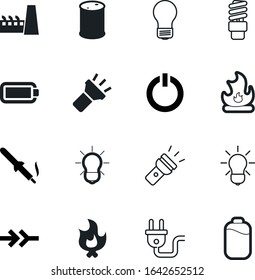 energy vector icon set such as: adapter, barrel, standby, refinery, welding, drawing, off, fluorescent, work, start, soldering, industrial, saving, internet, sleep, chemical, fossil, petrol, state