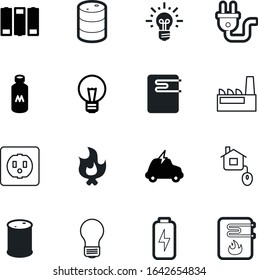 energy vector icon set such as: environmental, charging, economy, innovation, firewood, click, calcium, mouse, interface, real, off,  fill, car, bottle, fitness, set, beverage, illumination