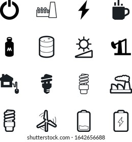 energy vector icon set such as: control, plus, break, latte, generation, pollution, storage, press, turbine, nature, computer, storm, flash, manufacture, sun, brown, coffe, health, jack, image