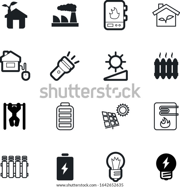energy vector icon set such as: sunlight, solar,
electronic, lite, service, summer, one, auto, heavy, body, view,
collection, health, full, open, accumulator, cold, refinery, bar,
minus