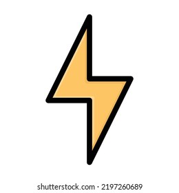 energy vector icon simple storm energy icon flat design, vector graphics. vector illustration