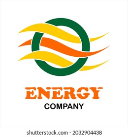 Energy vector logo for company or group, abstract logo electric current and circle, modern template,simple and minimalist logotype, just what you want