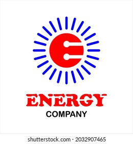 Energy vector logo for company or group, abstract logo round metal ray and circuit, modern template,simple and minimalist logotype, just what you want