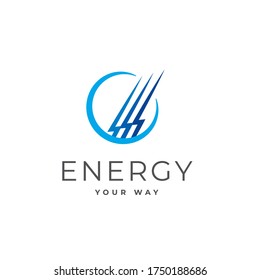 Energy vector logo. Energy emblem