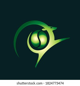 Logo del vector de energía. Emblema de energía