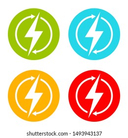 Energy vector logo on white background