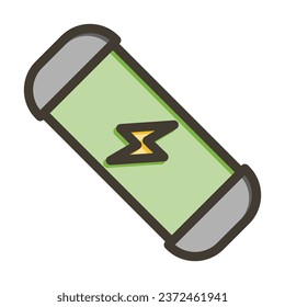 Energy Vector Thick Line Filled Colors Icon For Personal And Commercial Use.
