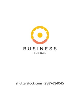 Energy vision core sun smile logo design vector editable brand identity image